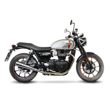 LeoVince Classic Racer Dual Slip-On Exhaust for Triumph Street Twin 2016-20